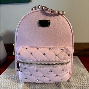 Claire's Light Pink Quilted Backpack